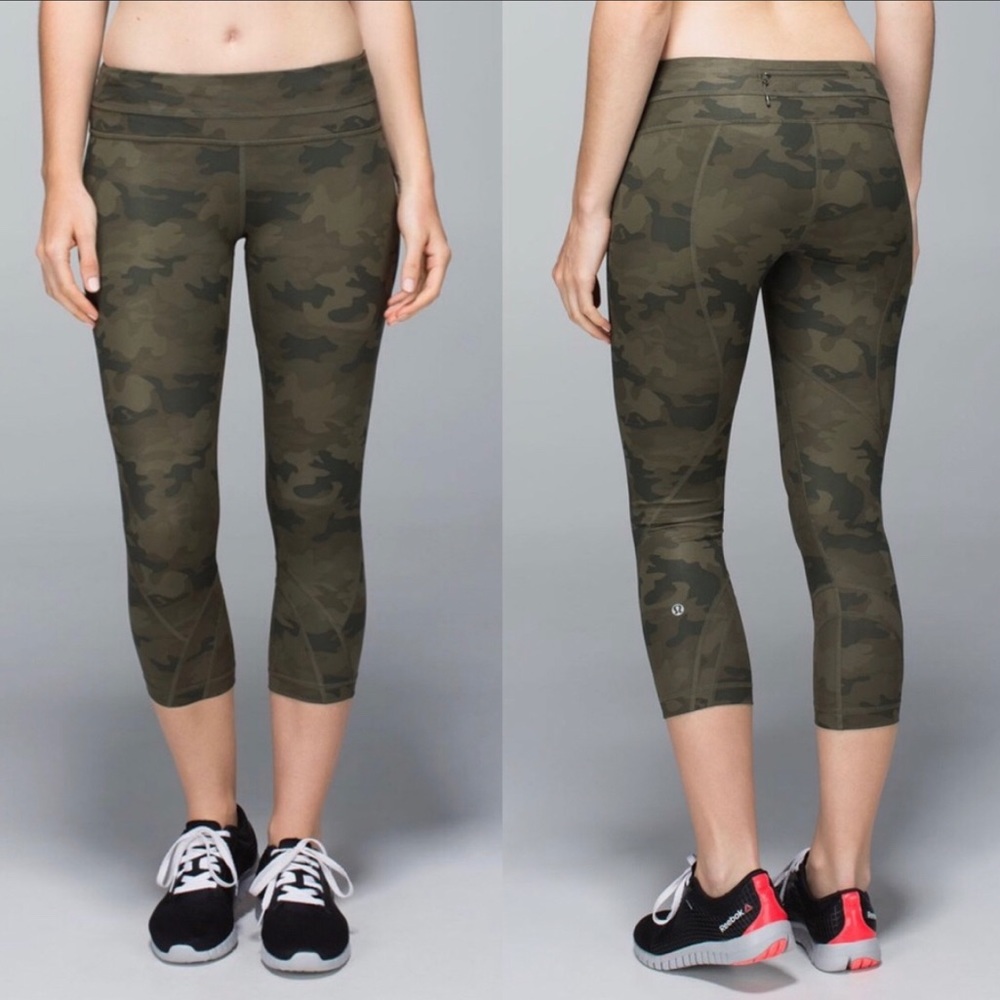 Lululemon Camo crop Run Inspire Pant